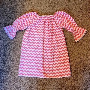 Girls 5T chevron print dress